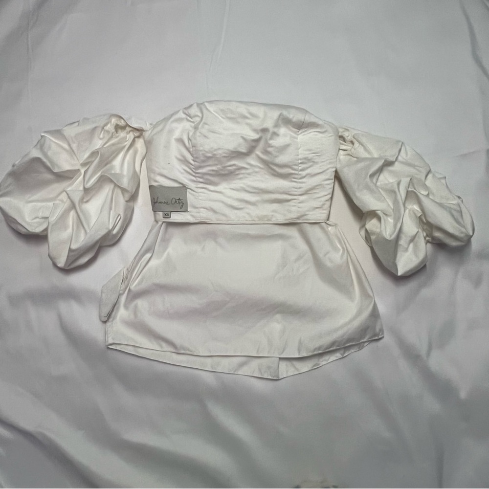 Johanna Ortiz Tulum Off Shoulder Blouse Top White XS - Picture 6 of 11